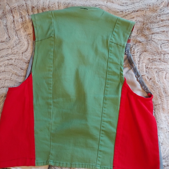 Salad Bowl Dress Jean Vest - Picture 2 of 2